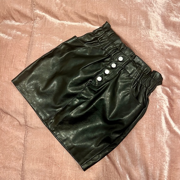 Paper Bag Faux Leather Skirt - Picture 6 of 6